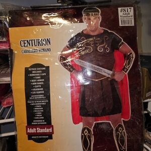Centurion Costume - Black and Brown Men Size Large Brand New